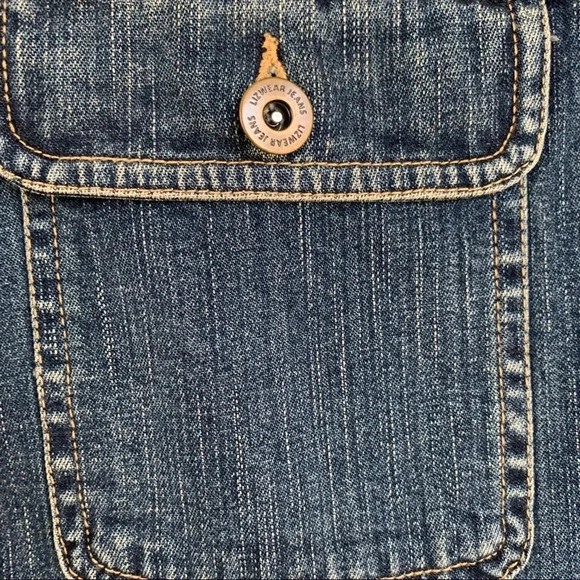 Liz Claiborne Longline Button Front Denim Jacket - Picture 6 of 11